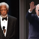 Left: Morgan Freeman (Aaron J. Thornton/Getty Images for BET), Right: Joe Biden (Kim Hong-Ji - Pool/Getty Images)